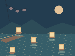 Lantern Current — animated pixel art loop generated in Phluxel