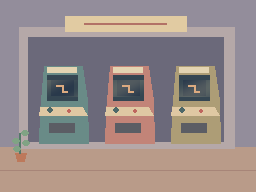 Quarter Past Arcade — animated pixel art loop exported from Phluxel