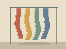 Wind Ribbons — animated pixel art loop exported from Phluxel
