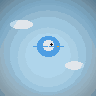 Chibi Bird — animated pixel art loop generated in Phluxel
