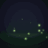 Firefly Meadow — animated pixel art loop generated in Phluxel