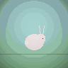 Hopping Bunny — animated pixel art loop generated in Phluxel