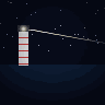 Lighthouse — animated pixel art loop generated in Phluxel
