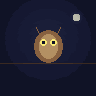Night Owl — animated pixel art loop generated in Phluxel