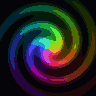 Spiral Galaxy — animated pixel art loop generated in Phluxel